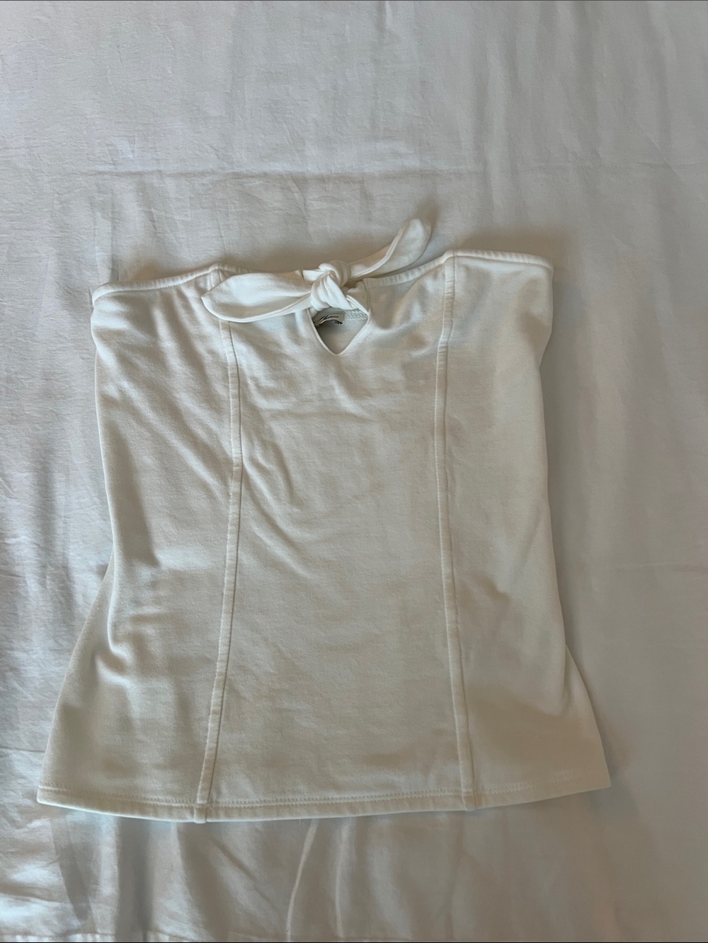 Express Cream Strapless Tie-Neck Camisole